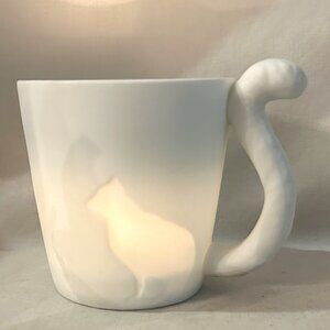 KINTO Japan Mugtail Cup Mug Votive Candle Holder Lithophane Bisque Porcelain